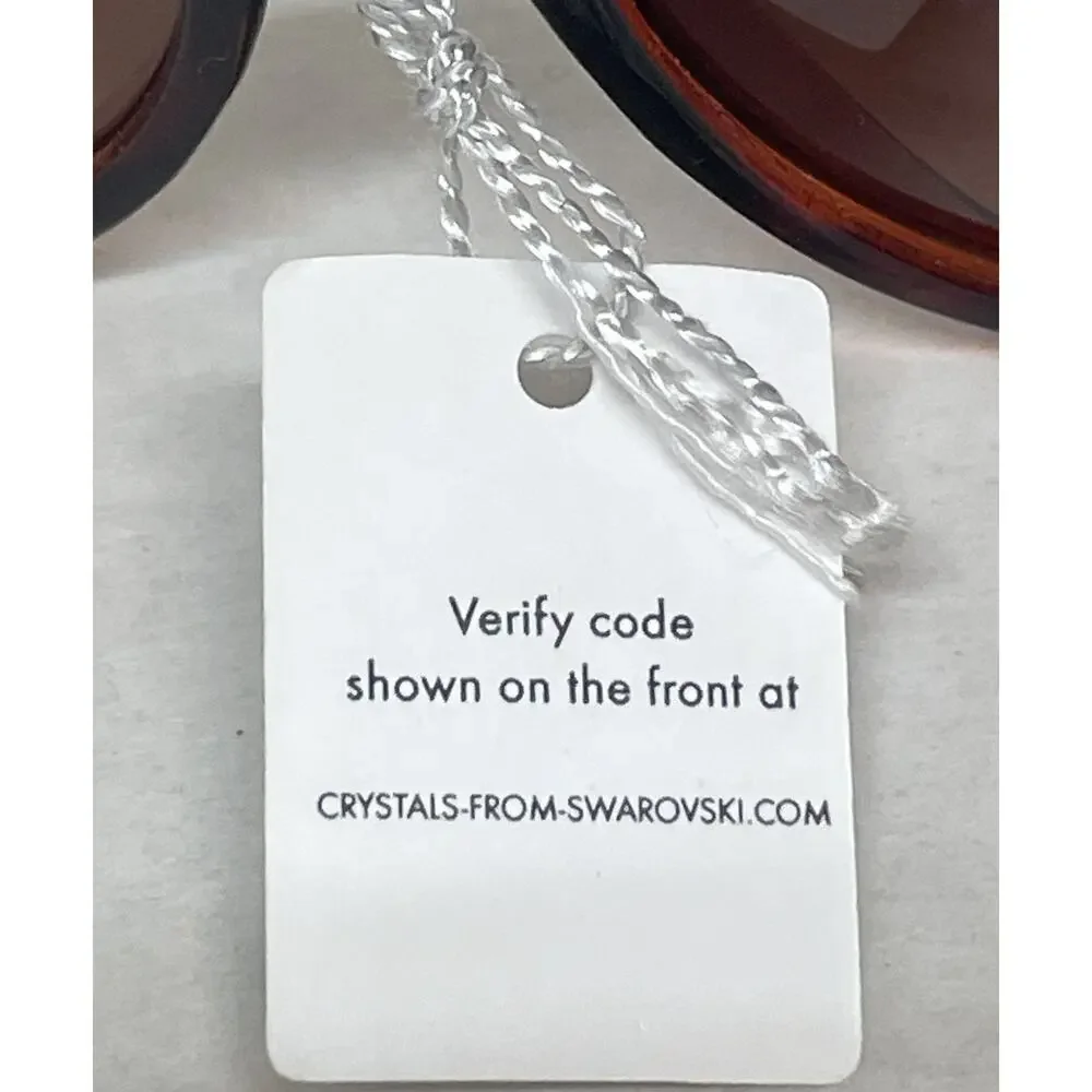 Made with Swarovski Crystals Cat Eye Sunglasses Tortoise Brown Bling Womens Case